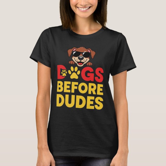 Hunde vor Typen T-Shirt (Vorderseite)