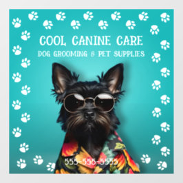 Hunde wachsen fensteraufkleber