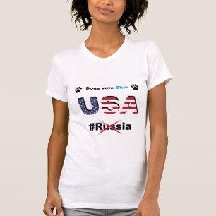 Hunde wählen Blau USA, nicht Russland, Liberale Re T-Shirt