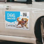 Hunde Walker Haustier Sitzen glücklicher Hund, der Auto Magnet<br><div class="desc">Hunde Walker Niedlich glücklichen Hund Haustier Sitter blaue Paws Automagnete.</div>