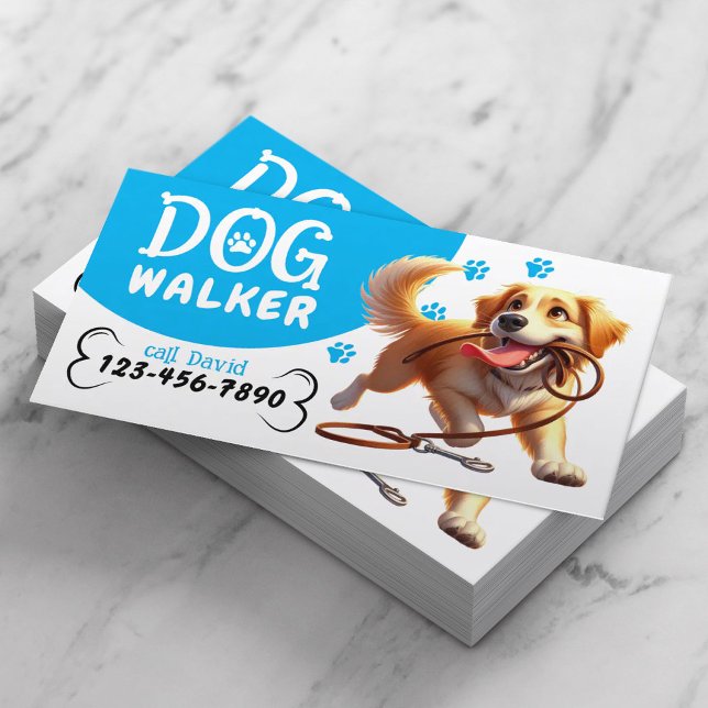 Hunde Walker Haustier Sitzen glücklicher Hund, der Visitenkarte (Von Creator hochgeladen)