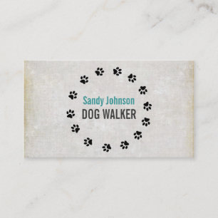 Hunde Walker Walking Pet Sitting Services Business Visitenkarte