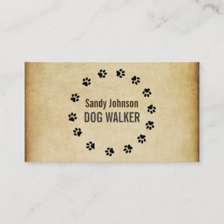 Hunde Walker Walking Pet Sitting Services Business Visitenkarte