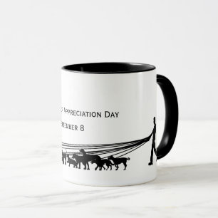 Hunde Walker Wertschätzung Tag Silhouette Tasse