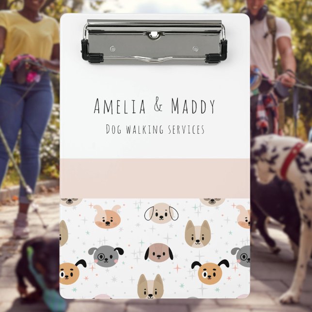 Hunde-Walking-Unternehmen - Jungunternehmer Mini Klemmbrett (Von Creator hochgeladen)