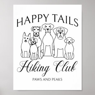 Hunde-Wander-Abenteuerclub Berg Outdoor Männer Poster