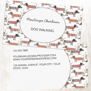 Hunde Wandern Dackel Wurst Hunde Business Card Visitenkarte