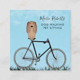 Hunde wandern, Haustiere sitzen, Katzen pflegen, B Quadratische Visitenkarte