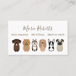 Hunde wandern, Haustiere sitzen, Katzen pflegen, B Visitenkarte