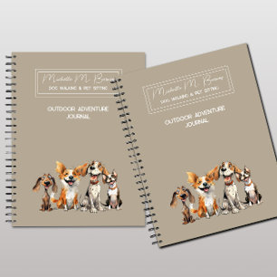 Hunde Wandern im Adventure Journal Notizbuch