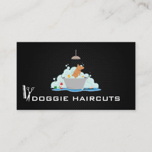 Hunde Wash Groomer Hintergrund des Schwarzen M Visitenkarte