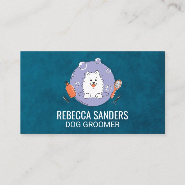 Hunde Wash | Tierbaumwerkzeuge Visitenkarte (Vorderseite)