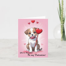 Hunde-Wasserfarbe Valentinstag