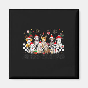 Hunde Weihnachten frohe Woofmas Hund Lover Neujahr Magnet
