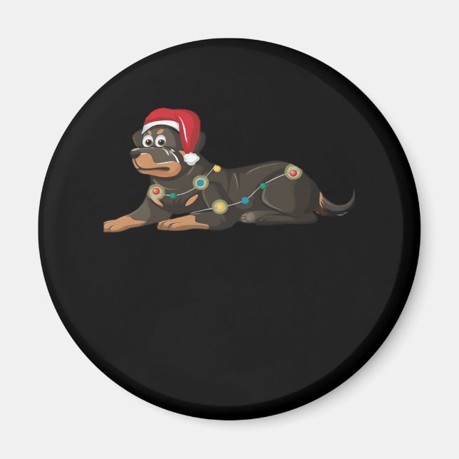 Hunde Weihnachten Klassischer T - Shirt_1 Magnet (Vorne)