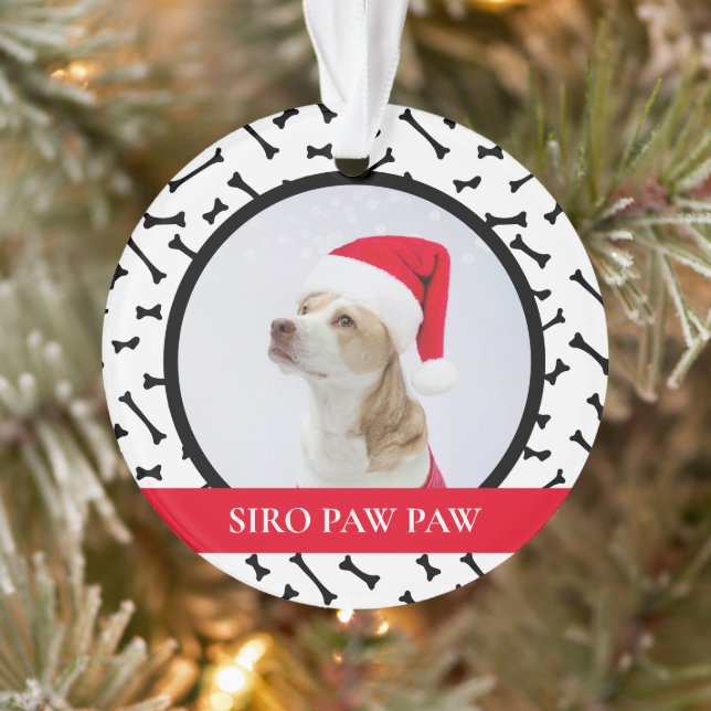 Hunde Weihnachten Moderne Niedliche Welpe Happy Pa Ornament (Baum)