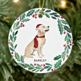 Hunde Weihnachten Personalisieren Urlaub Golden Re Keramik Ornament
