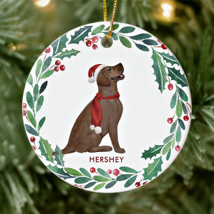 Hunde Weihnachten Personalisierte Haustiere Schoko Keramik Ornament
