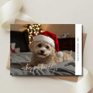 Hunde Weihnachts-Overlay Foto Happy Howlidays Haus Feiertagskarte