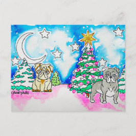 Hunde-Weihnachts-Postkarte Einladungspostkarte