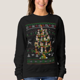 Hunde Weihnachtsbaum Funny Dog Lover Ugly Sweater  Sweatshirt