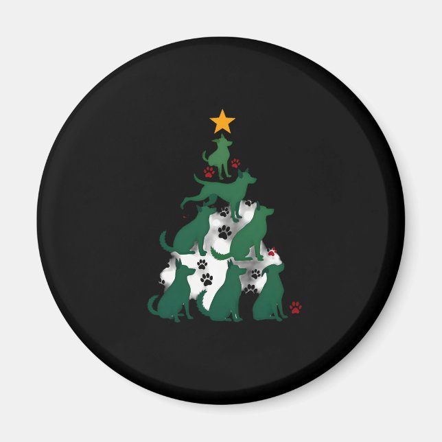 Hunde Weihnachtsbaum-Shirt - Hundeblijn (2) Magnet (Vorne)