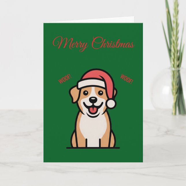 Hunde-Weihnachtskarte Karte (Vorderseite)