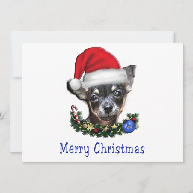 Hunde Weihnachtskarten (Vorderseite)