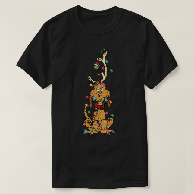 Hunde Weihnachtslicht Essenzieller T - Shirt (Design vorne)