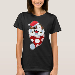 Hunde-Weihnachtsmann-Hut T-Shirt