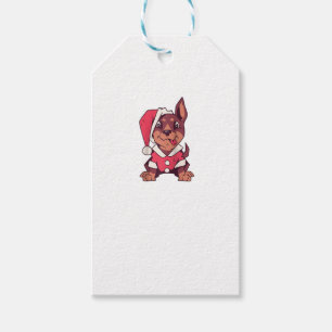 Hunde Weihnachtsmannmütze - Funny Christmas Raglan Geschenkanhänger