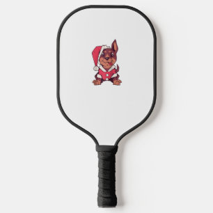 Hunde Weihnachtsmannmütze - Funny Christmas Raglan Pickleball Schläger