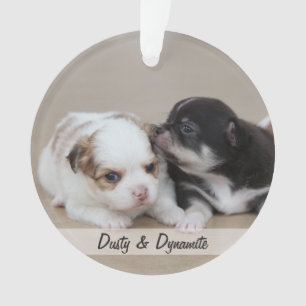 Hunde Weihnachtsschmuck Acrylic Foto hinzufügen Ornament