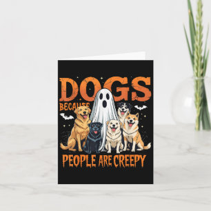 Hunde, weil die Leute gruselig lustige Halloween-H Karte