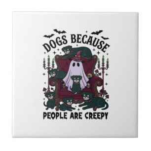 Hunde Weil Menschen Gruselig Halloween Geist Goth Fliese