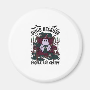 Hunde, weil Menschen gruselig Halloween-Geist Goth Magnet