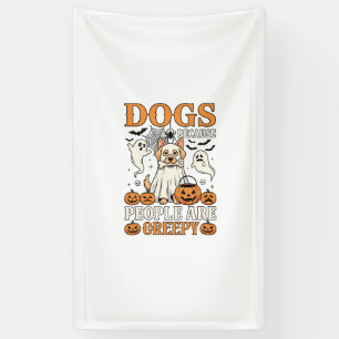 Hunde Weil Menschen Gruselig Halloween Geist Hund Banner