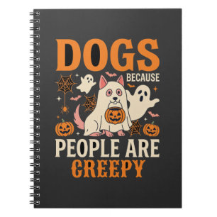 Hunde, weil Menschen gruselig Halloween-Geist Notizblock
