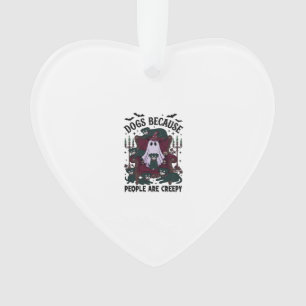 Hunde, weil Menschen unheimlich Halloween-Geist-Go Ornament