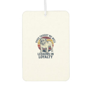 Hunde-Weisheits-Shirt Vintage Bulldogge Lektion Gr Autolufterfrischer