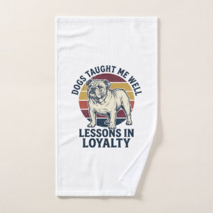Hunde-Weisheits-Shirt Vintage Bulldogge Lektion Gr Handtuch