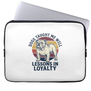Hunde-Weisheits-Shirt Vintage Bulldogge Lektion Gr Laptopschutzhülle