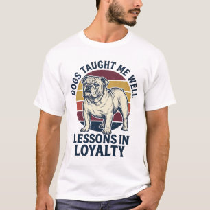 Hunde-Weisheits-Shirt Vintage Bulldoggen-Lektion G T-Shirt