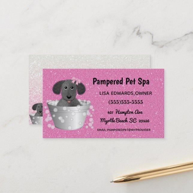 Hunde Wellness-Center-Terminkarte Terminkarte (Vorderseite/Rückseite Beispiel)