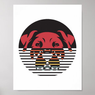 Hunde Welpe Shirt I Liebe Hunde Pfoten Herz Niedli Poster