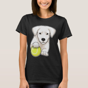 Hunde Welpe Tennis Tennis Ball T-Shirt