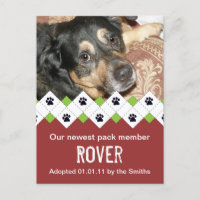 Hunde-/Welpen-Adoptions-Mitteilung