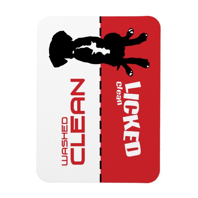 Hunde Welpengeschirrspülmaschine Magnet - gelocker (Vertikal)