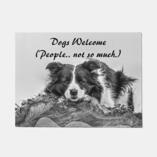 Hunde Willkommen Lustiger Spruch Border Collie Fußmatte