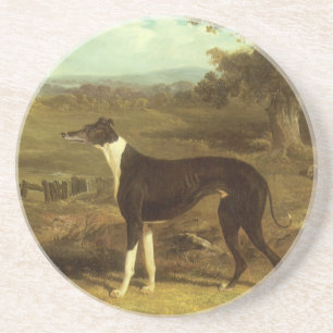 Hunde, Windhund und Spaniel, Doctor Fop by Herring Sandstein Untersetzer